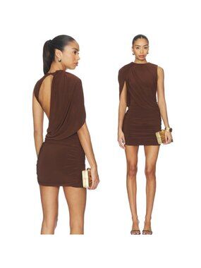 Lovers and Friends Milani Mini Dress in Dark Brown